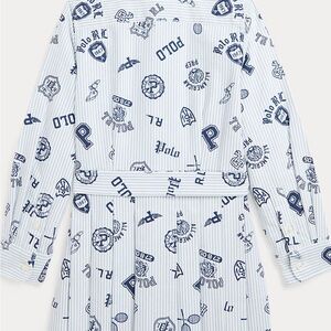 Polo by Ralph Lauren Blue and White Kids Casual Dress